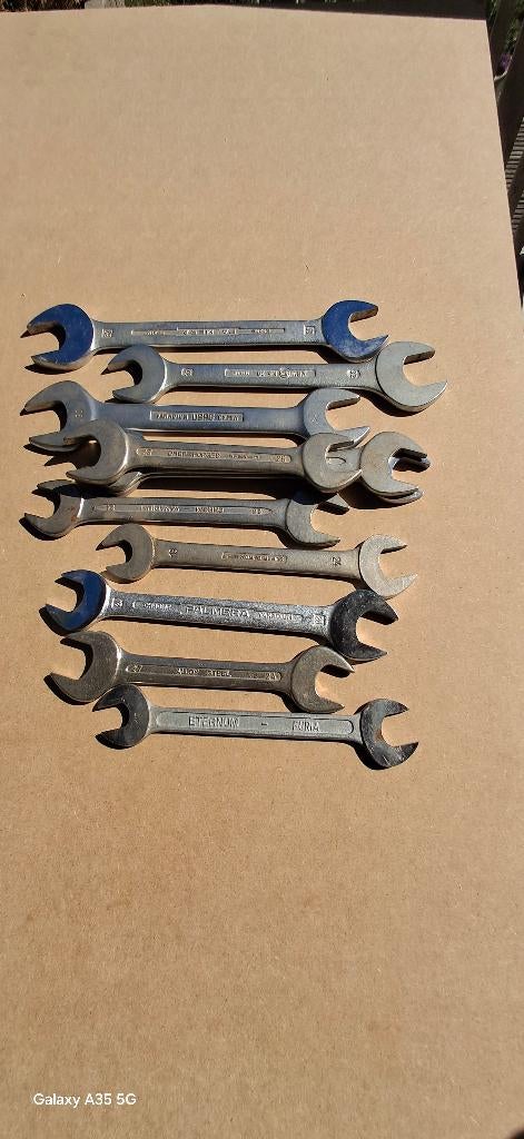 Platte sleutels 11 stuk, Doe-het-zelf en Bouw, Gereedschap | Handgereedschap, Ophalen, Zo goed als nieuw