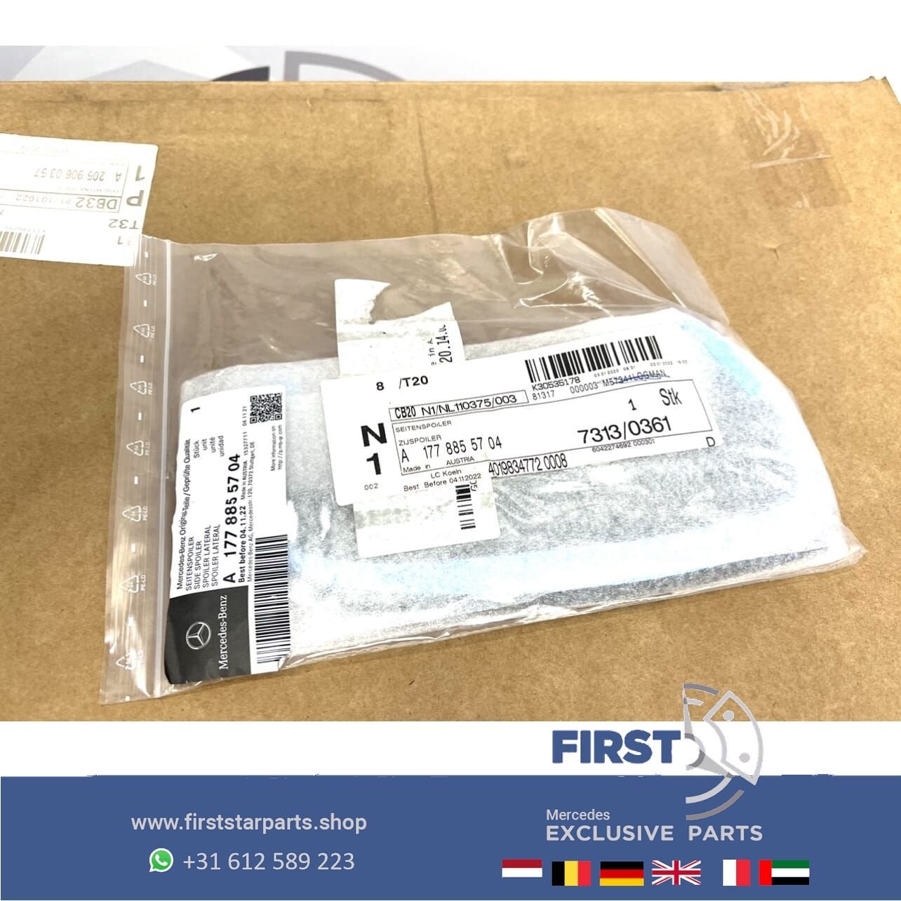 W177 A45 AMG ACHTERBUMPER AERO SPLITTER LINKS of RECHTS 2018, Gebruikt, Ophalen of Verzenden, Achter, -