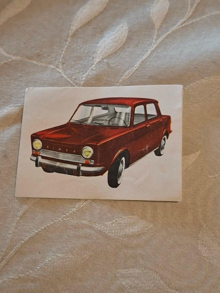 Prentje/Chromo : Simca 1000 / Chocolade Jacques, 1960 tot 1980, Gebruikt, Ophalen of Verzenden, Prent