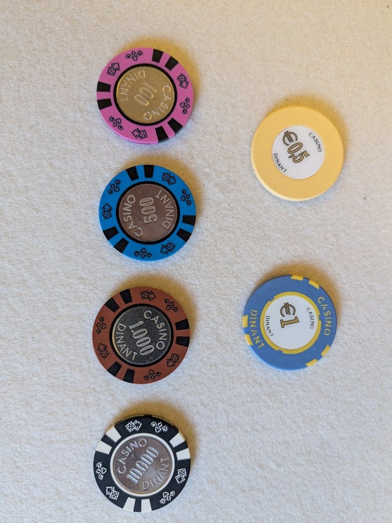 Casino chips jetons fiches België, Enlèvement ou Envoi, Utilisé