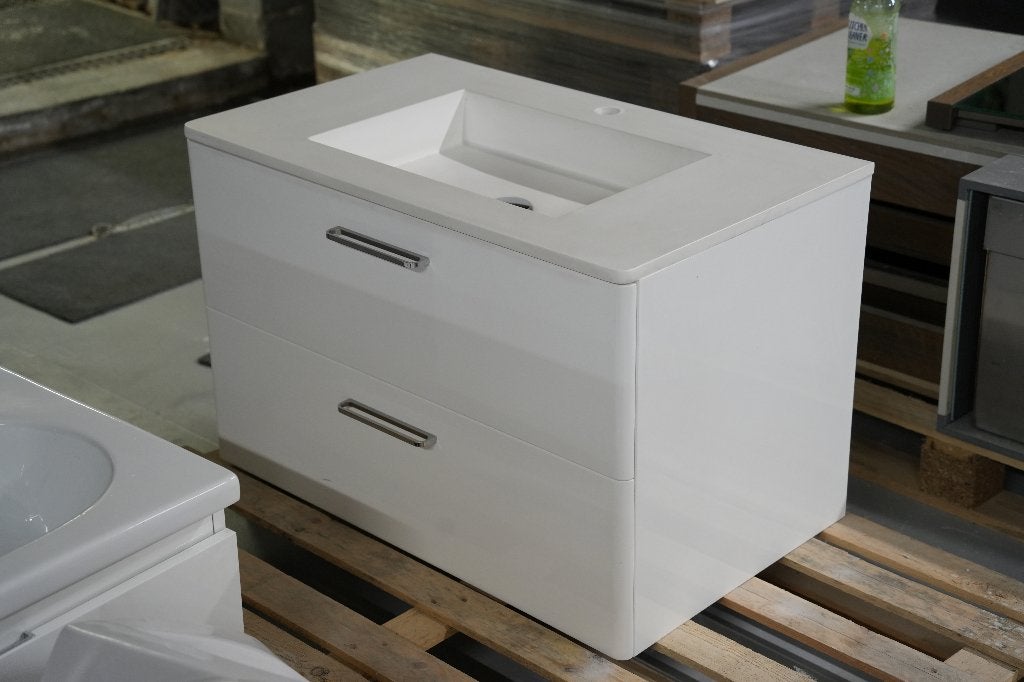 lavabo in composiet met onderkast, Huis en Inrichting, Kasten | Ladekasten, Ophalen, 1 of 2 laden, 50 tot 100 cm, Zo goed als nieuw