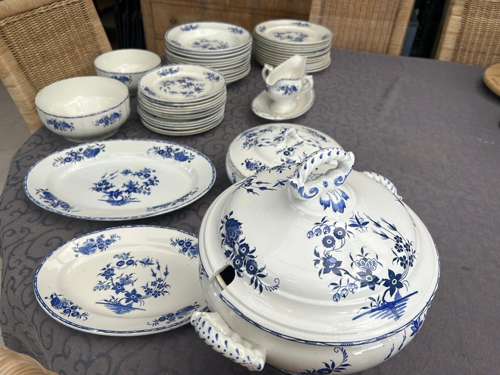 Service BOSCH FRÈRES - « Grand bouquet » - La Louvière, Antiquités & Art, Enlèvement