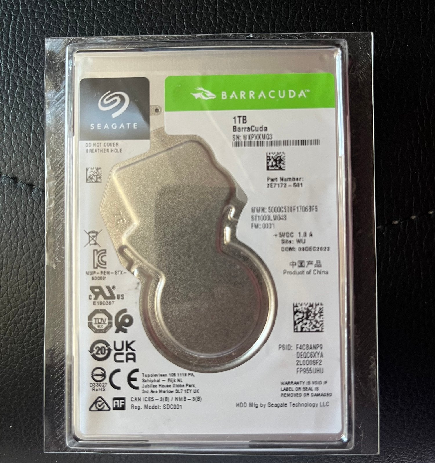 Seagate BarraCuda 1 To HDD 2,5” SATA disque dur, Informatique & Logiciels, Neuf, Interne, 1 TO, Console