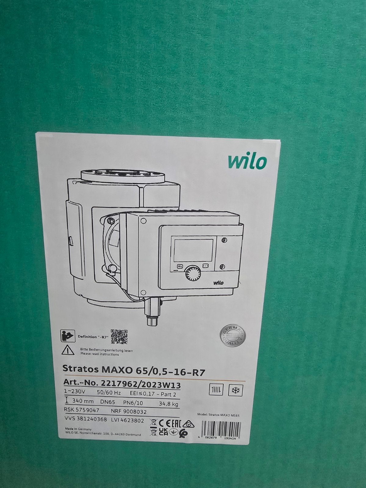 circulateur de chauffage à haut rendement Wilo Stratos MAXO, Bricolage & Construction, Enlèvement
