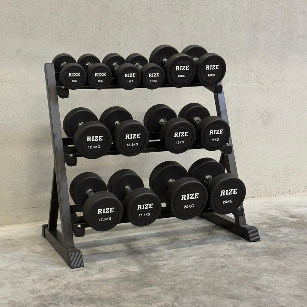 Dumbbell set 5 tot 20kg met rek UITVERKOOP, Ophalen of Verzenden, Zo goed als nieuw, Dumbbell