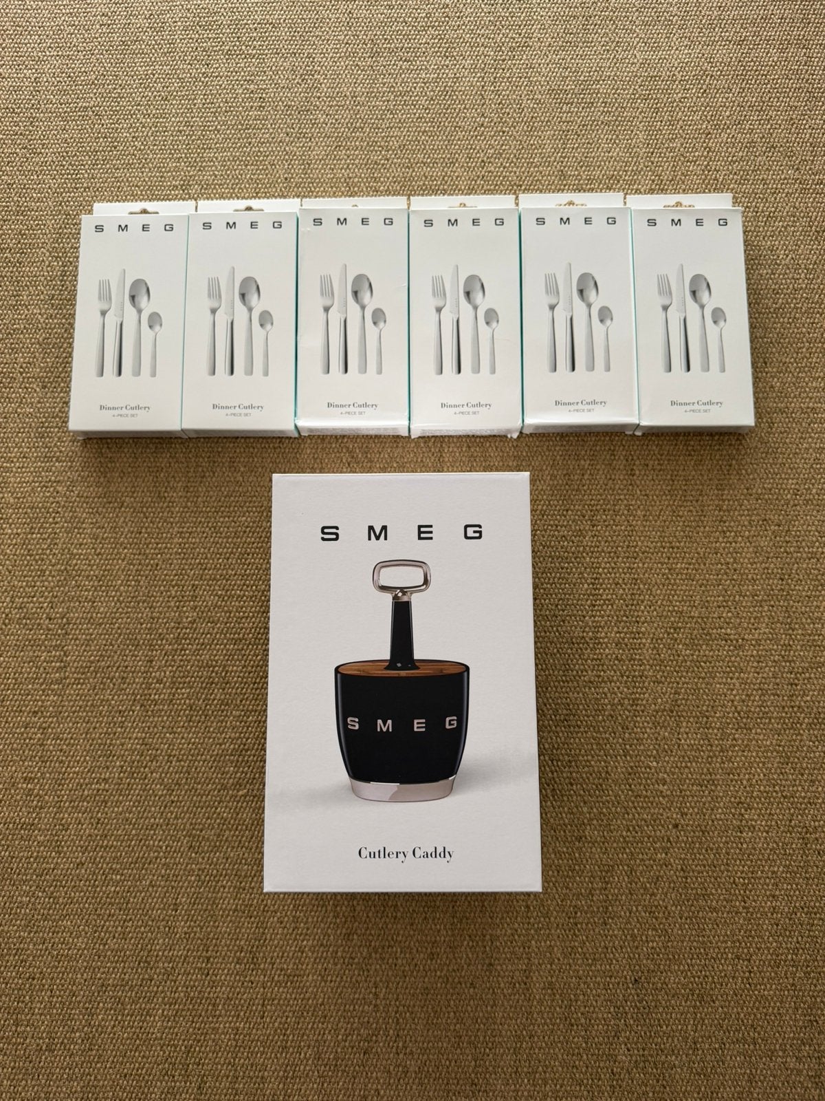 Smeg – Porte-couverts + 6 boîtes de couverts – Neuf, Maison & Meubles, Enlèvement ou Envoi, Neuf