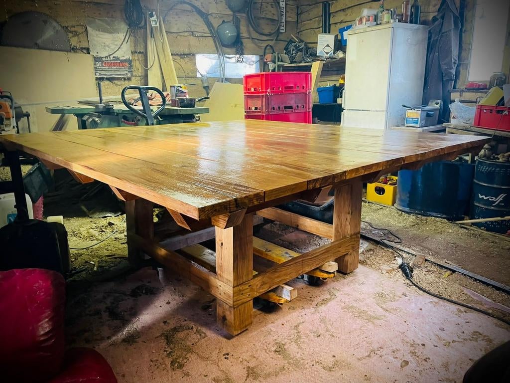 Inlandse eiken tafel, Tuin en Terras, Ophalen