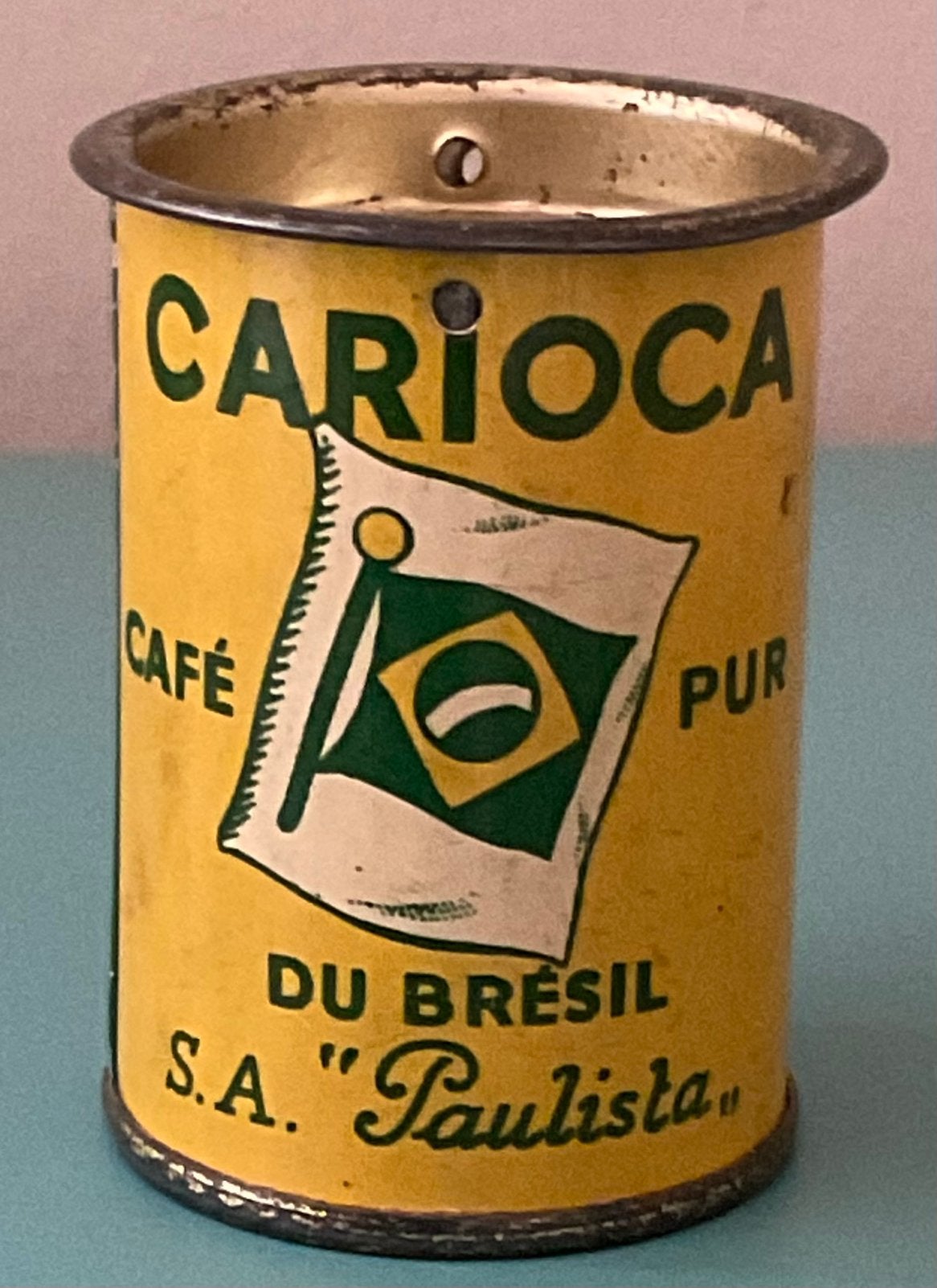 Café ancien Carioca/Brésil/étain, Collections, Enlèvement ou Envoi, Comme neuf, Emballage