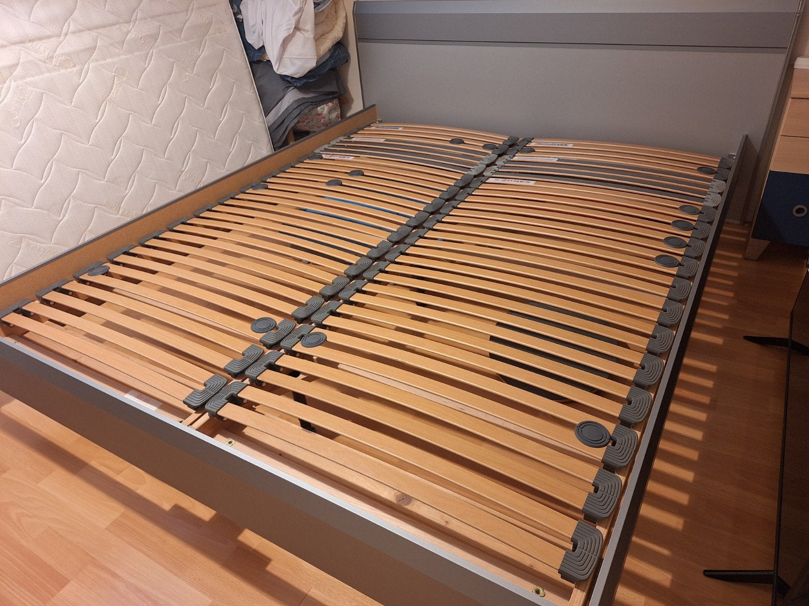2 technoflex lattenbodems 220cmx90cm, Ophalen, Gebruikt, 90 cm, Tweepersoons