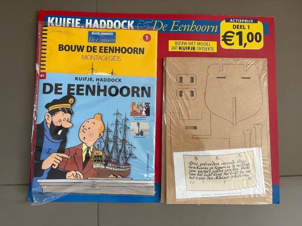 Kuifje bouwpakket de Eenhoorn deel 1, Verzamelen, Ophalen of Verzenden, Kuifje, Nieuw, Plaatje, Poster of Sticker