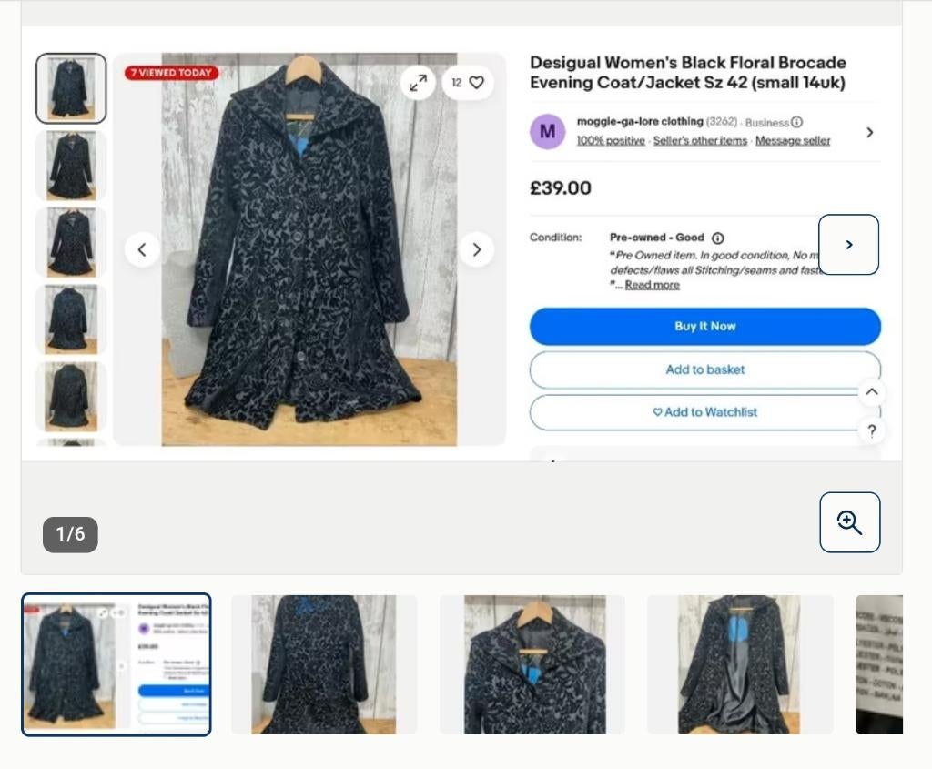 Jas gothic merkkledij Desigual fluweel nieuw, Maat 38/40 (M), Zwart, Nieuw, Ophalen of Verzenden