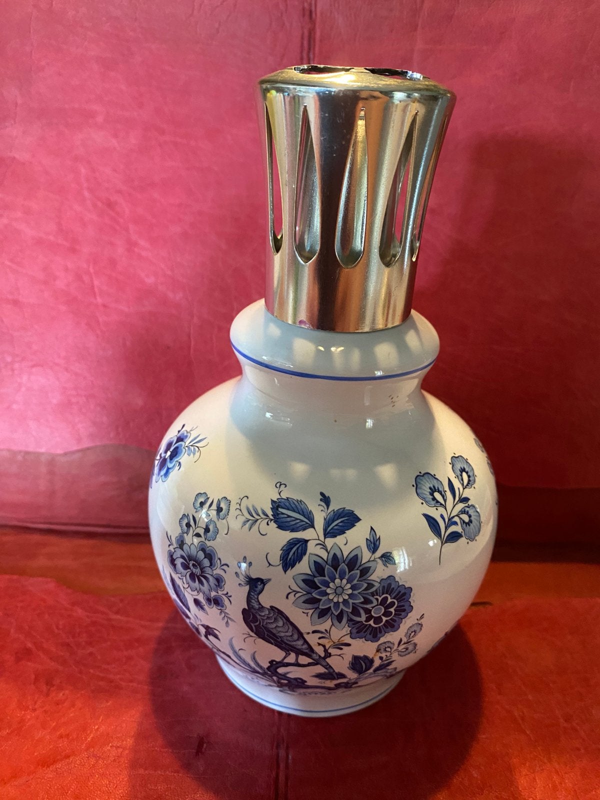 Berger lamp. Berger Paris. Wit en blauw., Ophalen of Verzenden, Zo goed als nieuw