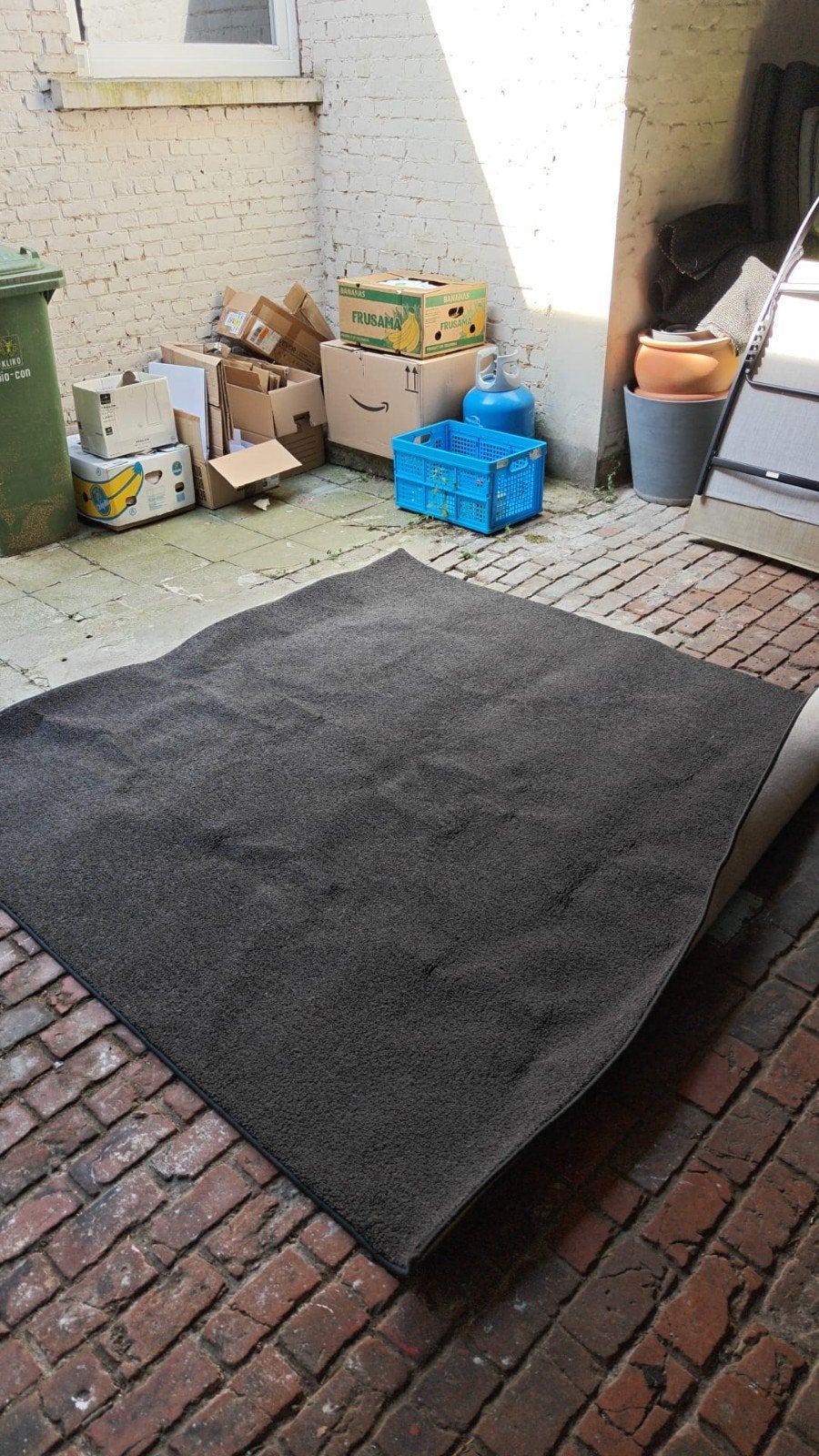 Tapijt antraciet, Tuin en Terras, Ophalen