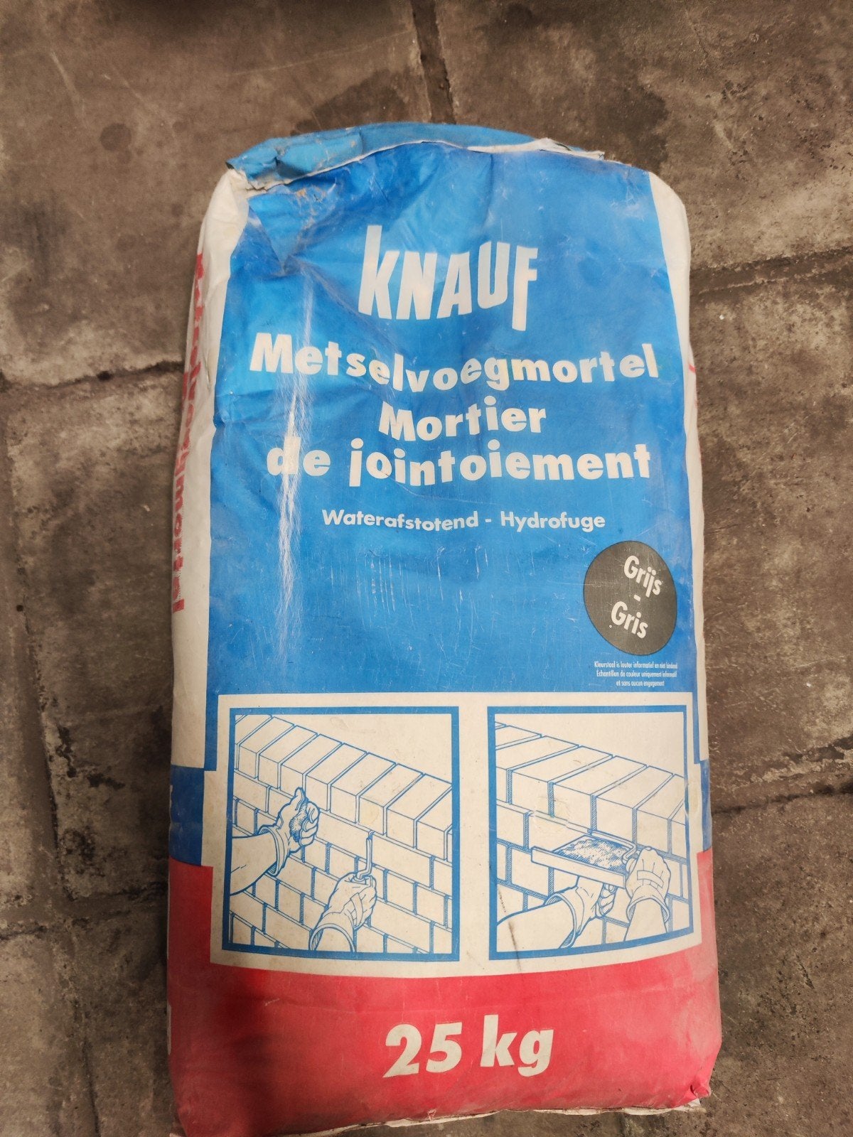 Knauf metselvoegmortel grijs, Doe-het-zelf en Bouw, Metselstenen, Ophalen