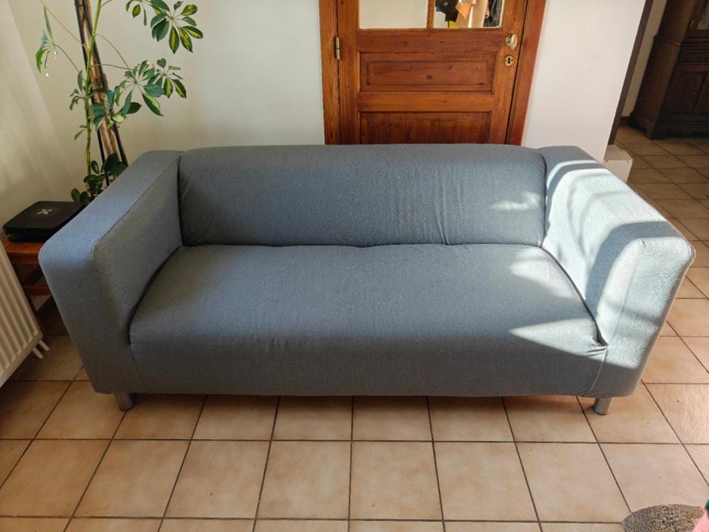 Grijze 2-zitsfauteuil - Klippan (IKEA), Huis en Inrichting, Zetels | Zetels