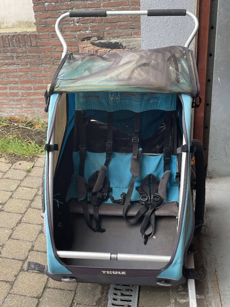 Thule Coaster 2 XT fietskar + extra regenkap, Enlèvement, Utilisé, Remorque pour enfant, Thule