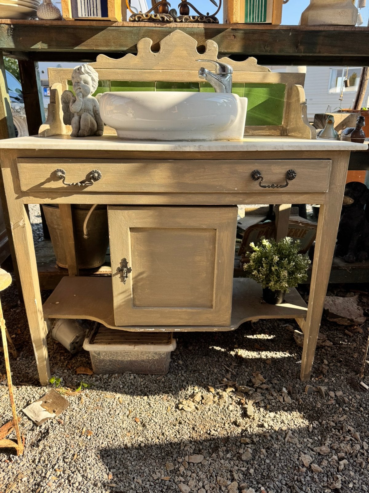 Petit lavabo avec meuble, Antiquités & Art, Enlèvement
