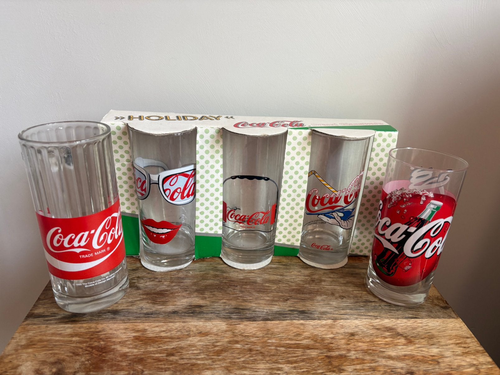 Vintage coca cola glazen, Ophalen of Verzenden, Zo goed als nieuw
