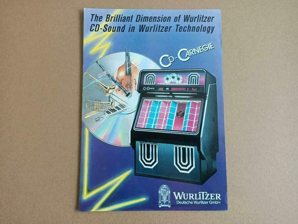 Flyer: Wurlitzer Carnegie CD (1989) Jukebox, Verzamelen, Automaten | Jukeboxen, Verzenden, Wurlitzer