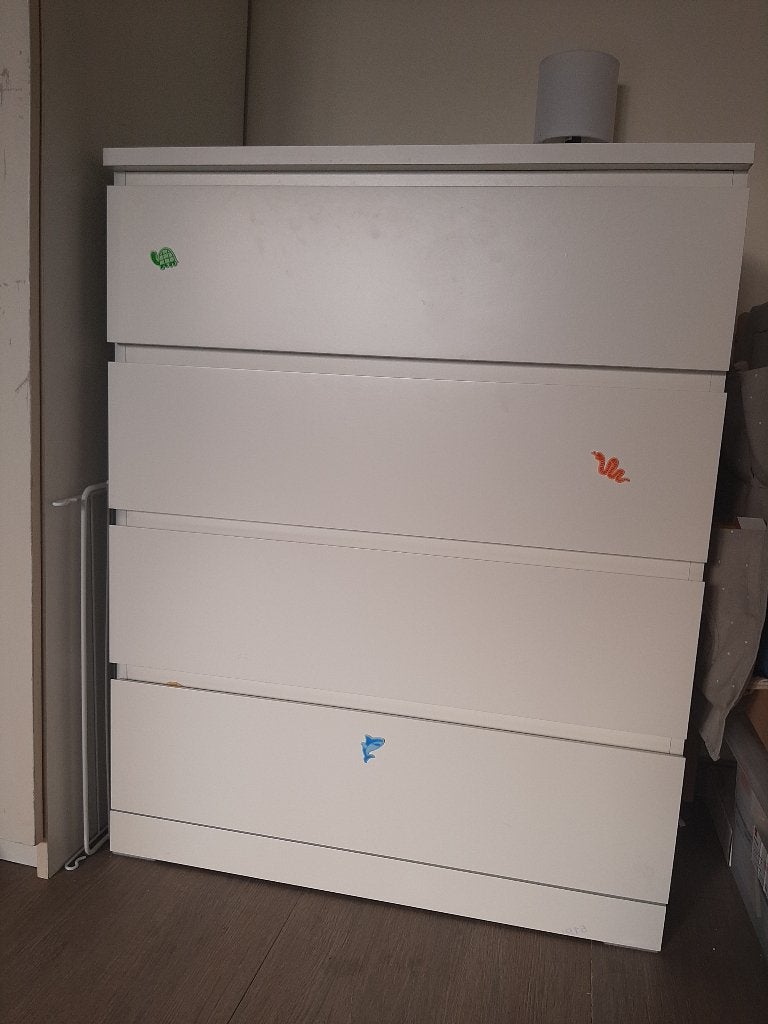 Commode MALM 4 tiroirs, Maison & Meubles, Enlèvement, Comme neuf