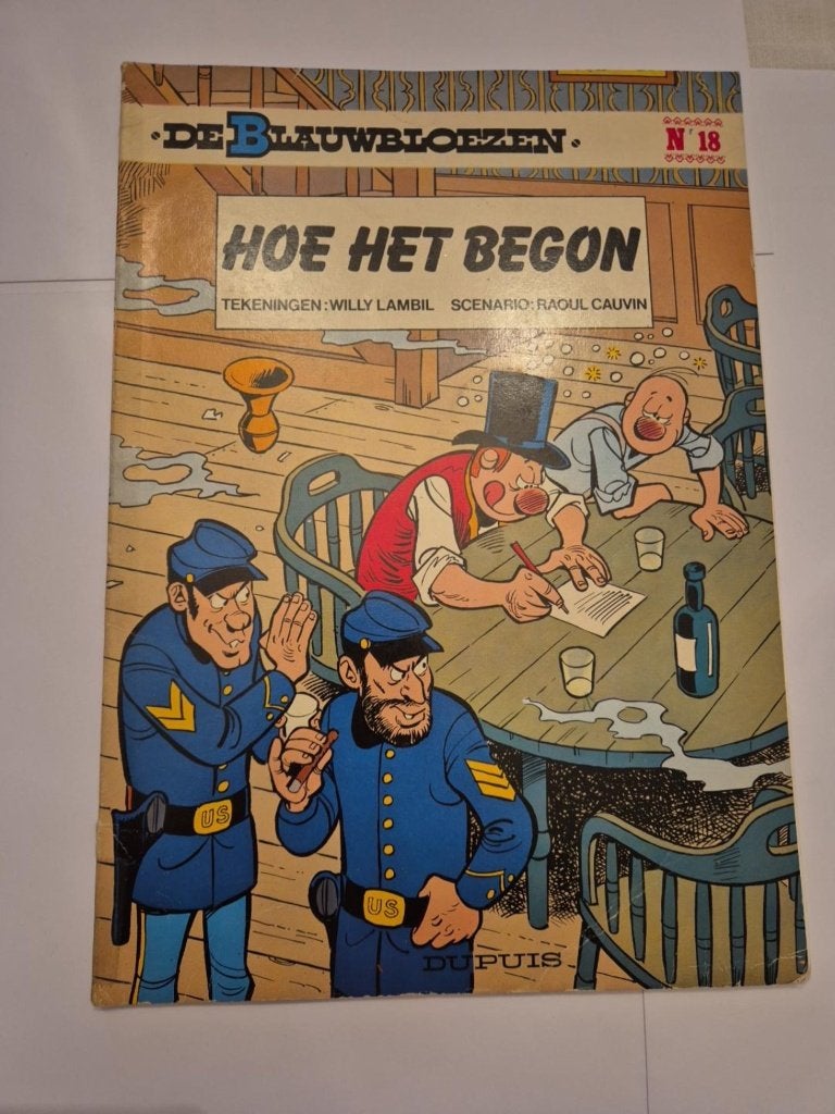 De Blauwbloezen nr. 18 – Hoe het begon, Livres, Une BD, Envoi, Utilisé