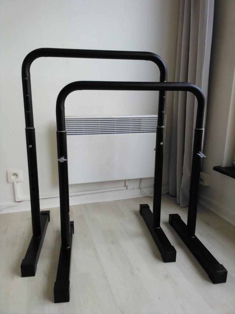 Verstelbare dip bars / dip station, Enlèvement ou Envoi, Comme neuf, Bras, Autres types