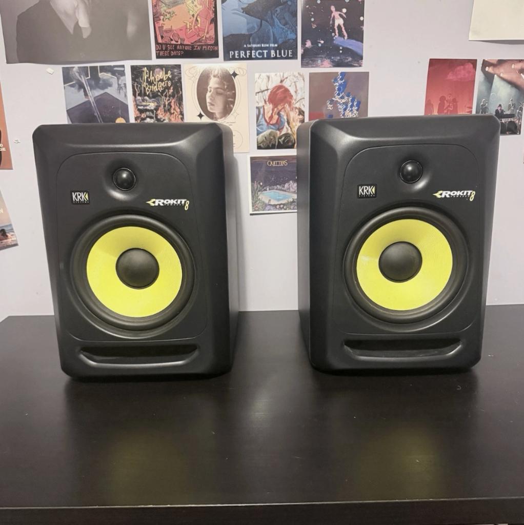 Moniteurs de studio actifs KRK Rokit RP8 G3, Autres marques, Enlèvement ou Envoi, Utilisé, Haut-parleurs Frontaux, Arrière ou Stéréo