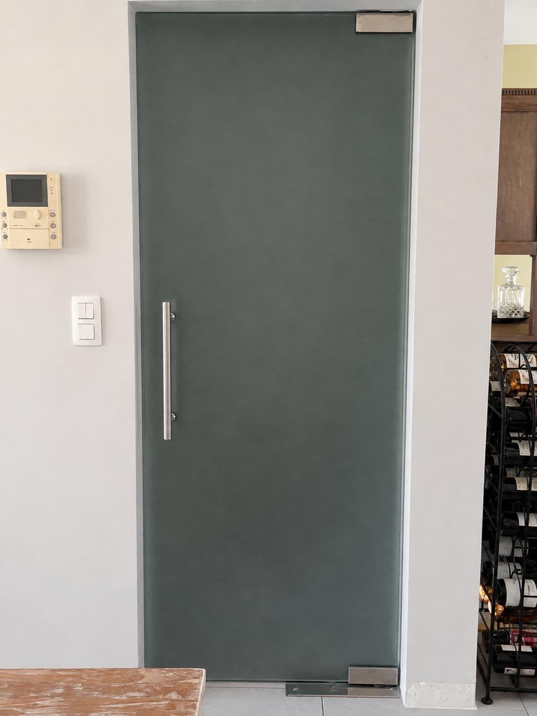 porte vitrée avec verre à lait... comme neuve, Bricolage & Construction, Verre, Enlèvement, Moins de 80 cm, 200 à 215 cm