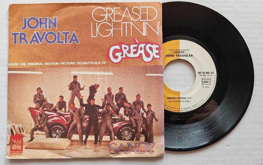 JOHN TRAVOLTA - Greased lightnin' (45t), Enlèvement ou Envoi, Single, Comme neuf, Pop