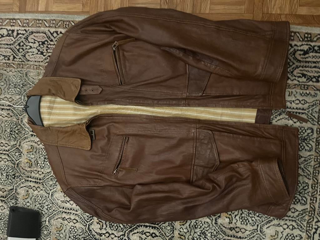 Ledere jas van Leatherman, Ophalen of Verzenden, Zo goed als nieuw, Maat 52/54 (L), Bruin