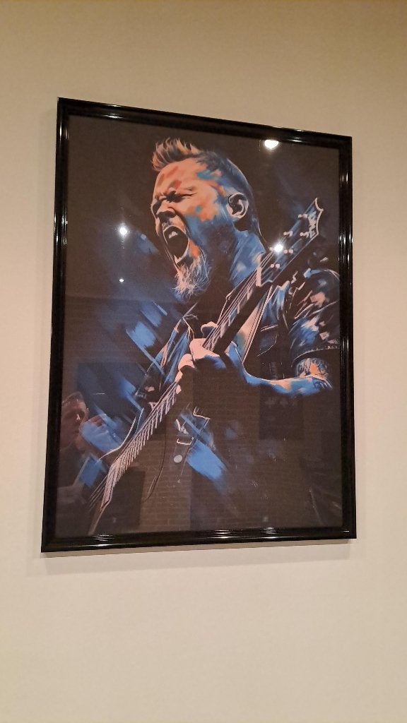 poster + kader metallica, Verzamelen, Ophalen, Nieuw, Muziek