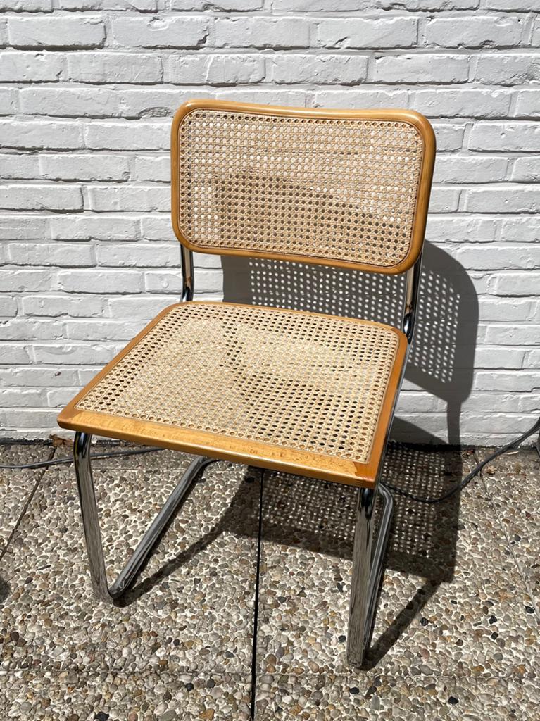 Vintage cesca chroom rotan stoel, Huis en Inrichting, Ophalen, Gebruikt