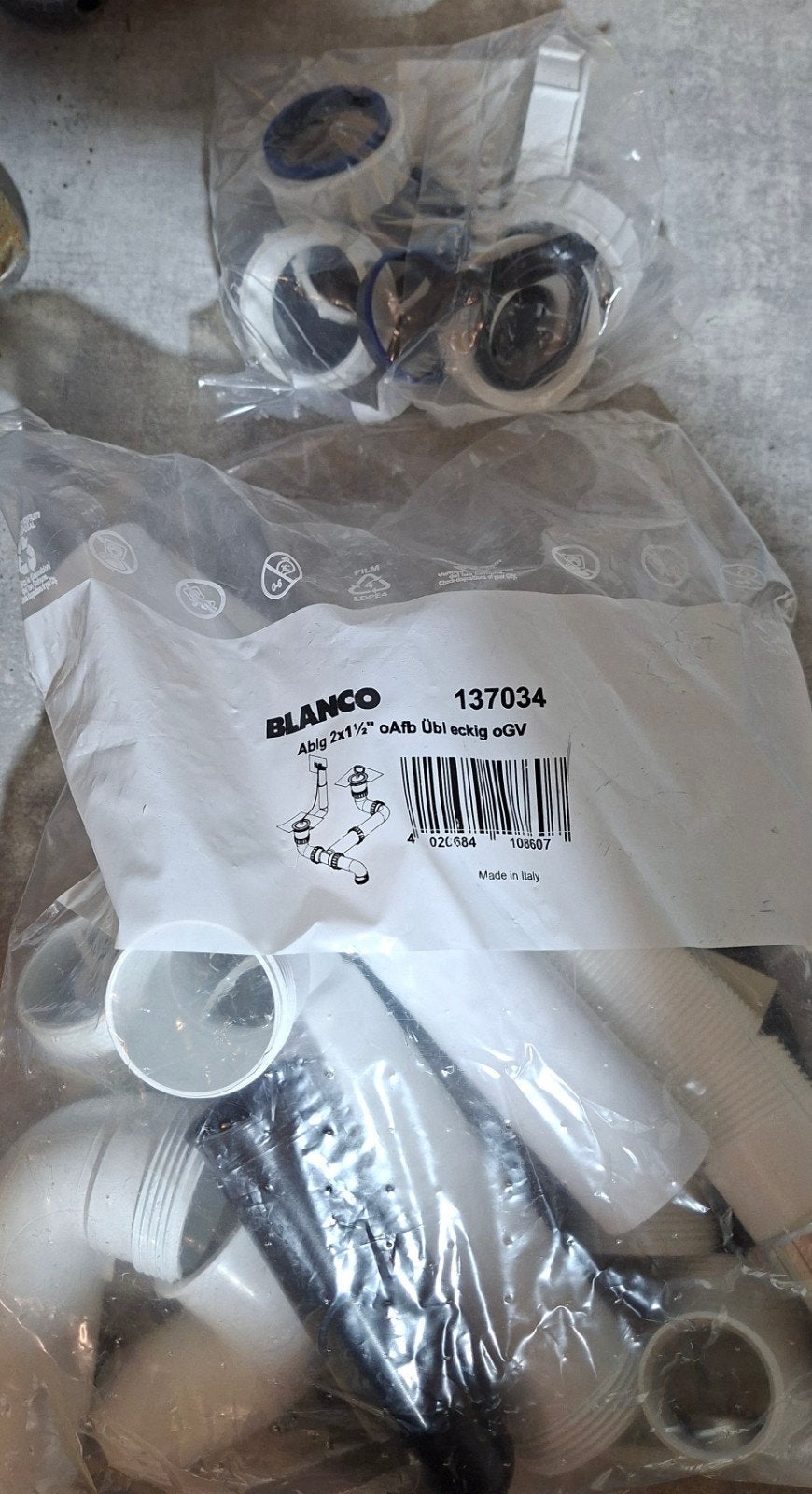 assortiment koppelingen pompbak, Doe-het-zelf en Bouw, Ophalen, Afvoer, PVC, Nieuw