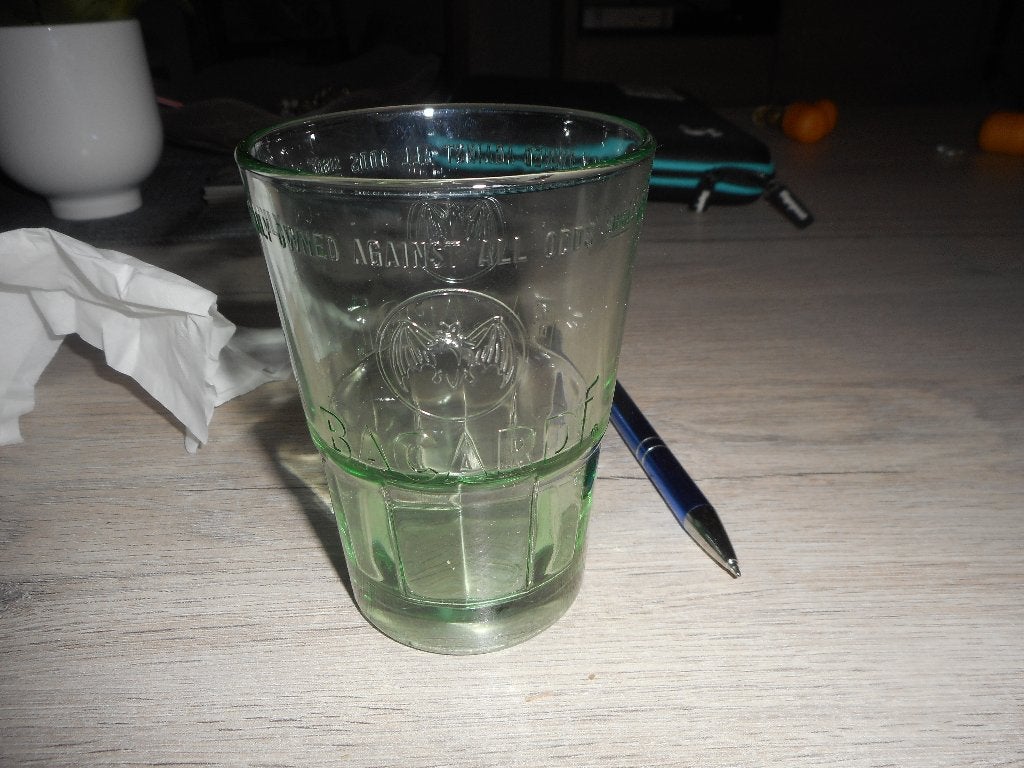 oud glas van bacardi, Ophalen of Verzenden, Zo goed als nieuw, Overige typen