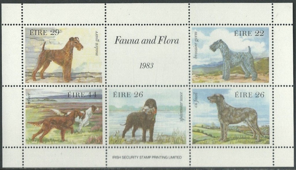 IERLAND 1983 Ierse Honden Blokje, Michel: B-4, Postfris., Verzenden, Postfris, Dier of Natuur