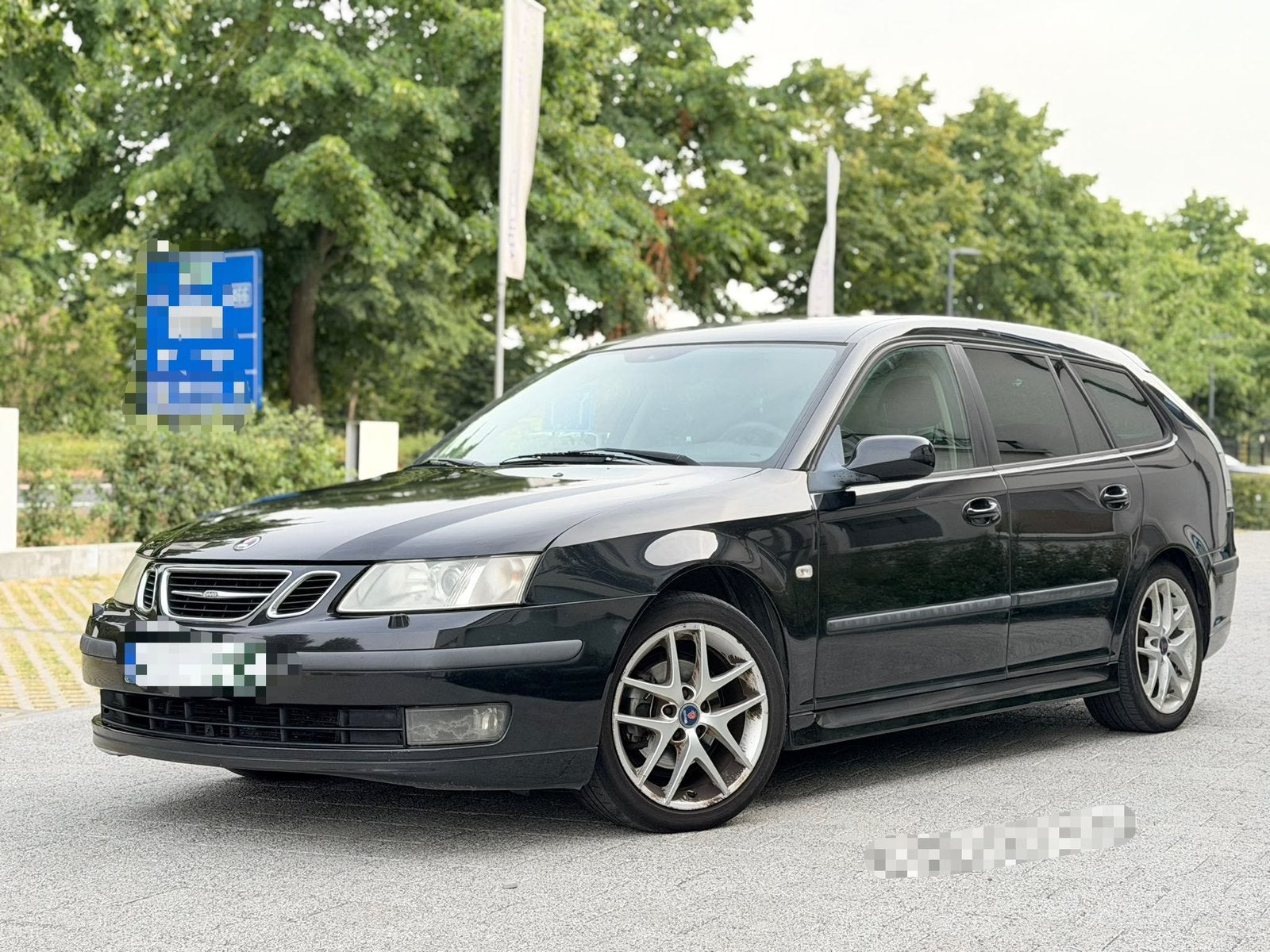 Saab 9-3 1.9TiD /Vector Sport hatch/ automaat, Auto's, Saab, Automaat, Zwart, Bedrijf, 5 deurs
