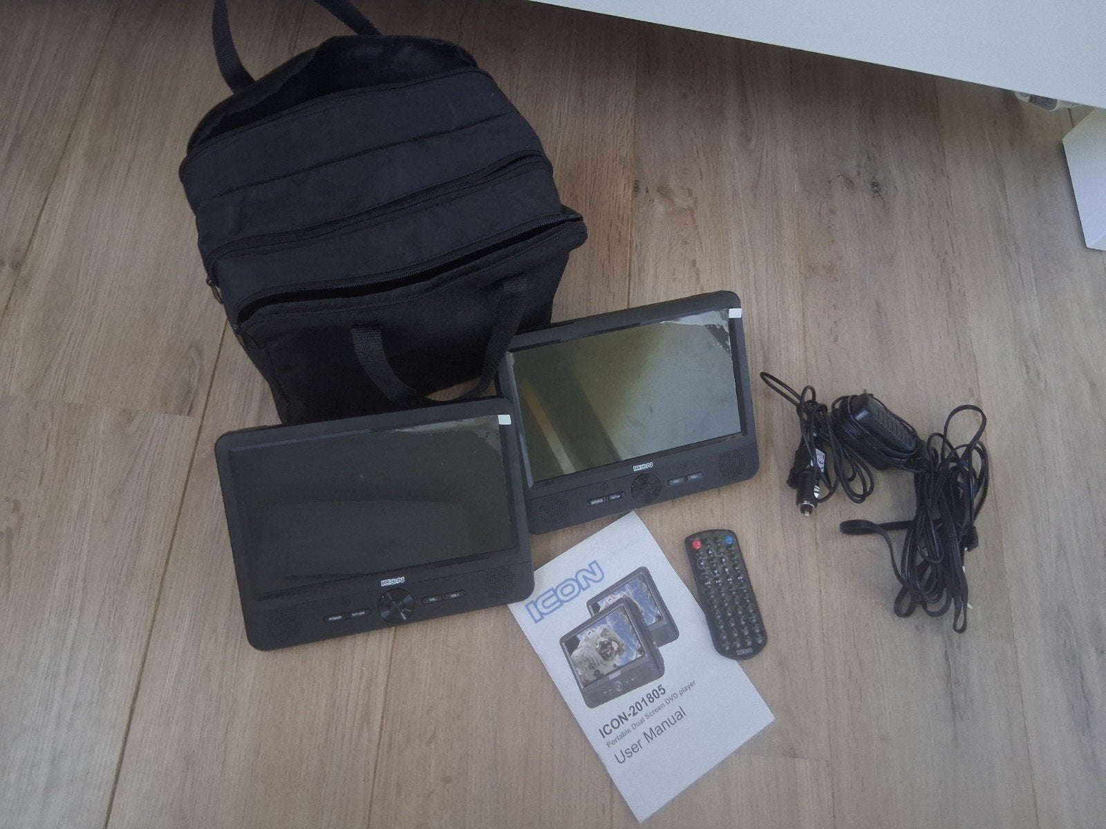 Draagbare DVD speler met 2 schermen, Audio, Tv en Foto, Ophalen, Zo goed als nieuw, Dvd-speler, Overige merken