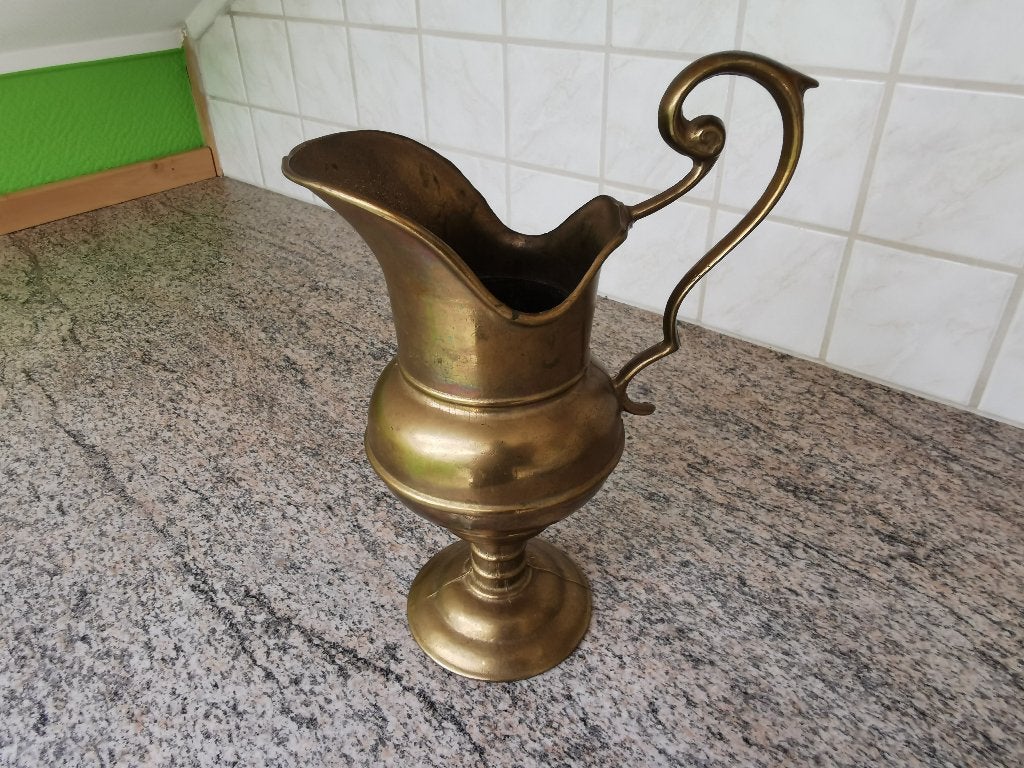 Ancien Pichet Laiton Massif Vintage, Envoi