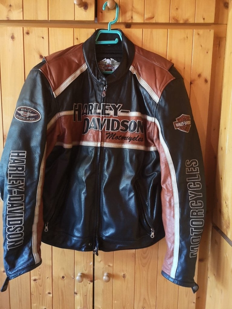 Lederen Harley-Davidson motor vest, Motoren, Ophalen, Heren, Jas | leer, Harley davidson