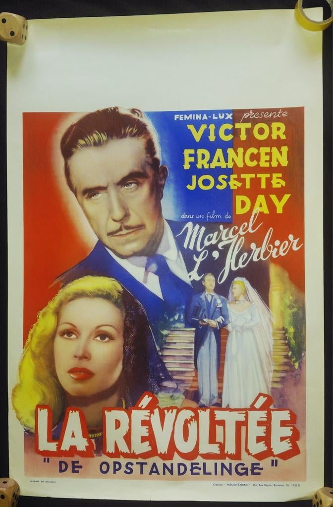 Vintage Affiche Cinéma Originale La Révoltée"1948, Verzamelen, Posters