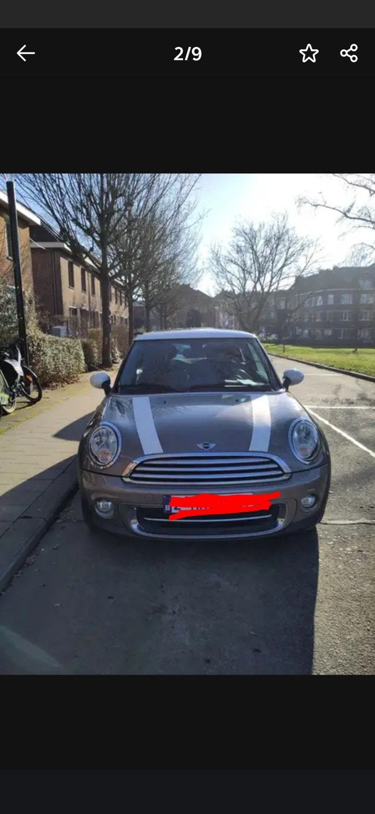 Mini Cooper Hatchback, Auto's, Stof, Zwart, Beige, Handgeschakeld