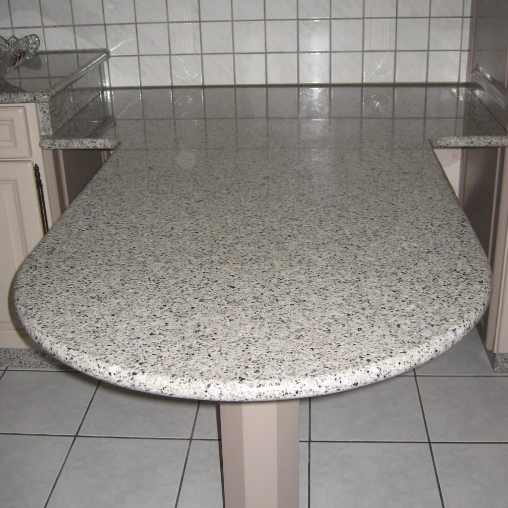 Granieten tafel, Ophalen, Eikenhout, 50 tot 100 cm, Zo goed als nieuw