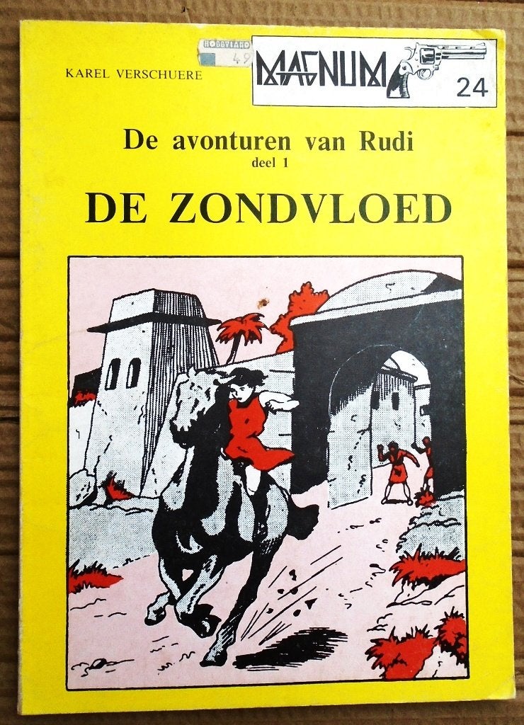 De Zondvloed [Avontuur v. Rudi] -deel 1- 1980 -K. Verschuere, Gelezen, Eén stripboek, Ophalen of Verzenden, Karel Verschuere (1924–1980)
