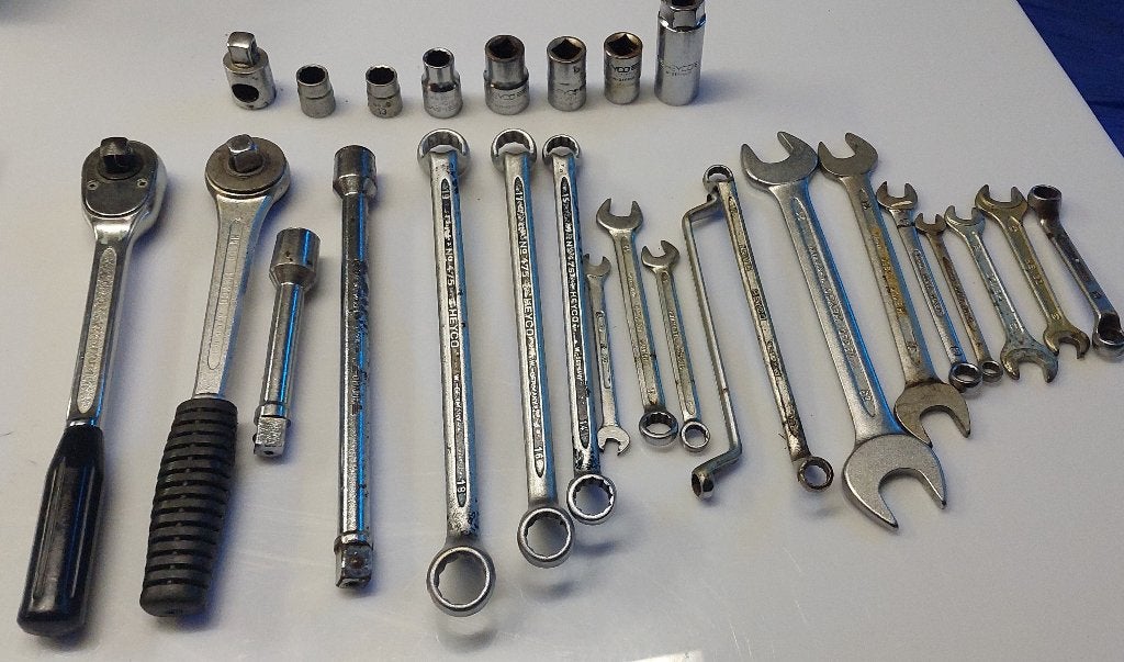 Vintage HEYCO gereedschap W-Germany ratels sleutels doppen, Ophalen of Verzenden, Zo goed als nieuw, Gereedschapsset