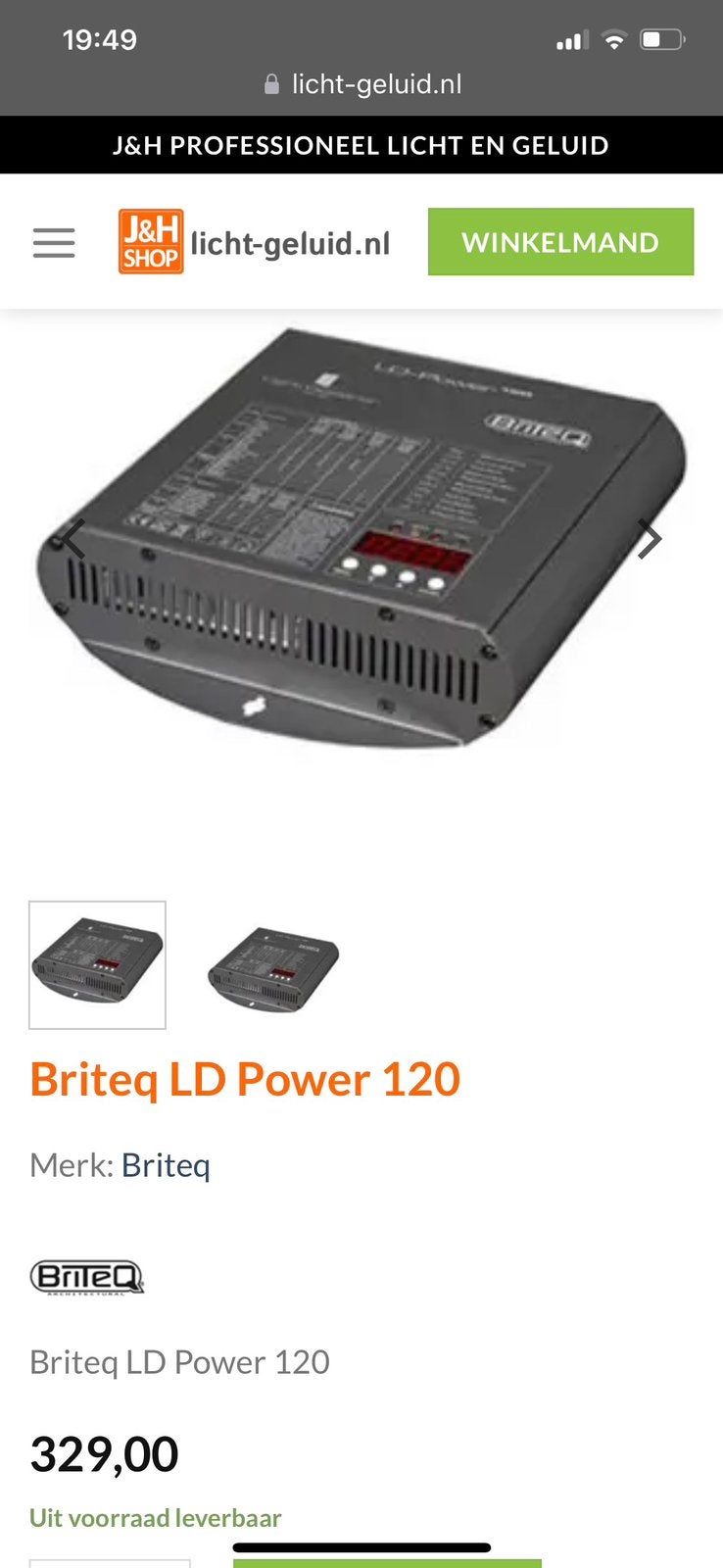 Briteq LD-Power 120 + 2x LD-Bar 12TC 25 – complete set, Musique & Instruments, Enlèvement