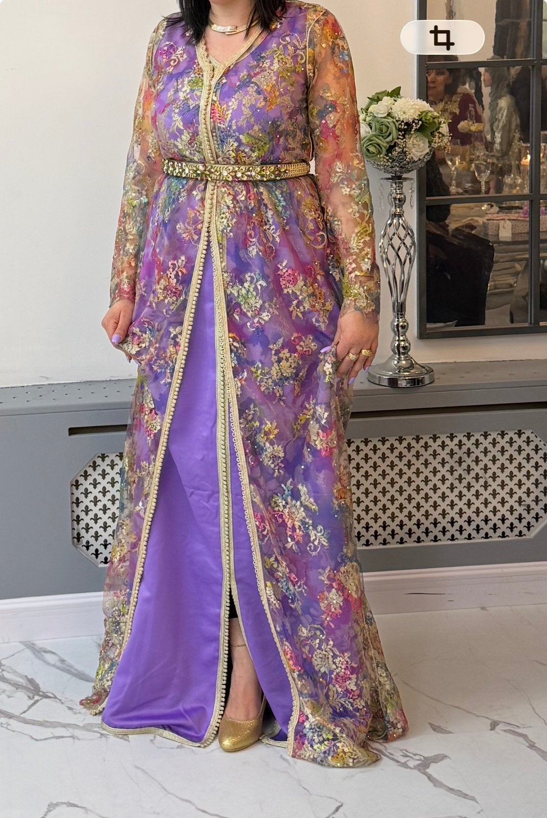 Elegante tweedelige kaftan, Kleding | Dames, Maat 38/40 (M), Galajurk, Meerkleurig, Ophalen of Verzenden