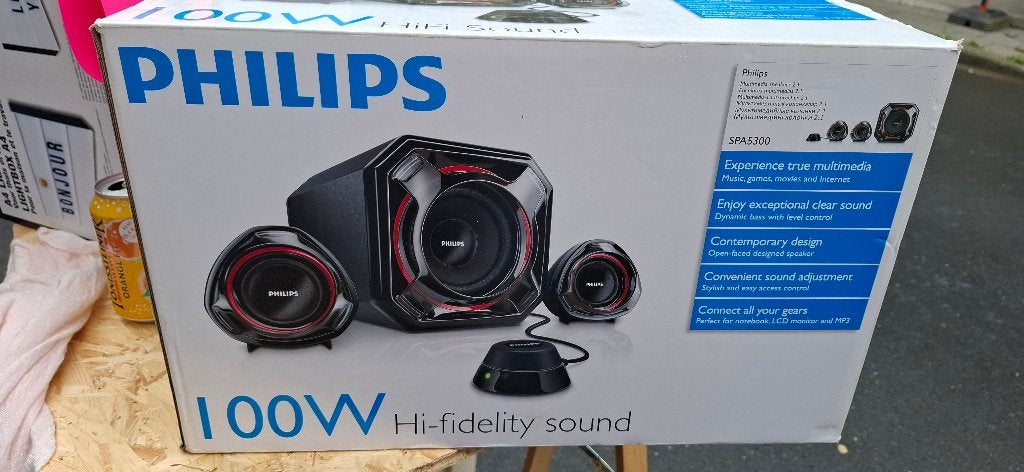Philips multimedia speaker, Informatique & Logiciels, Enlèvement, Utilisé, Canal audio 2.1, Philips