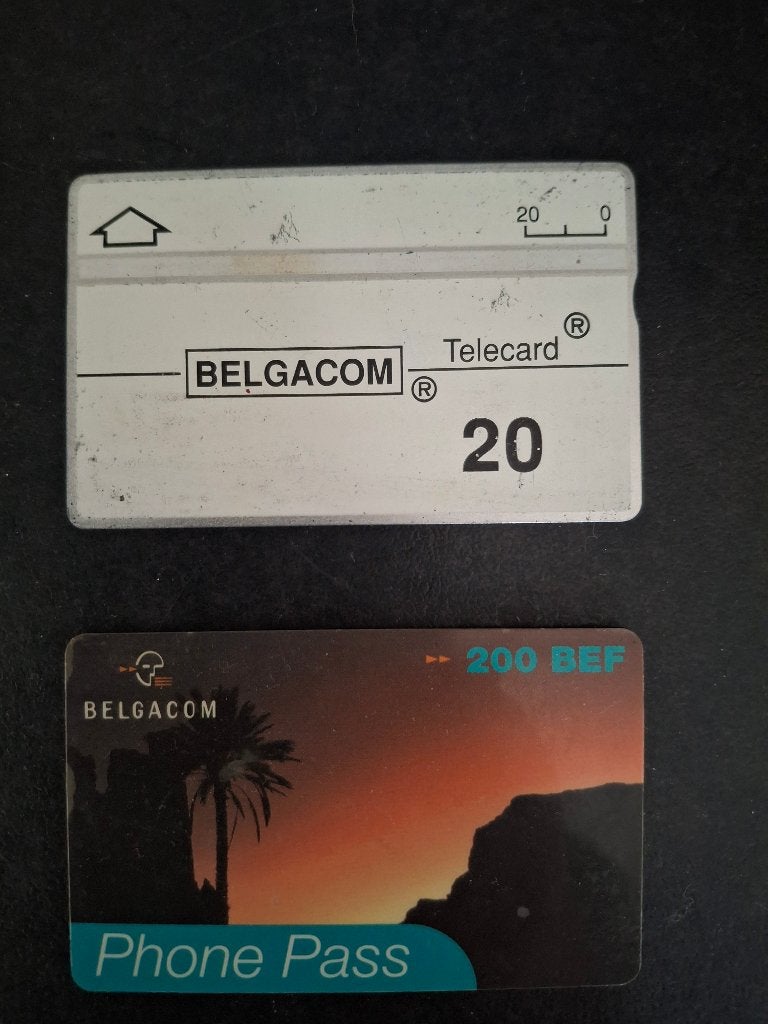 Belgacom telecard 20 + Phone Pass (200 Bef), Collections, Cartes de téléphone, Enlèvement ou Envoi