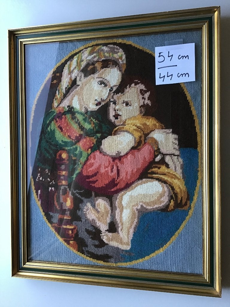 antiek kader "moeder en kind" in perfecte staat voor 30, Antiek en Kunst, Ophalen of Verzenden