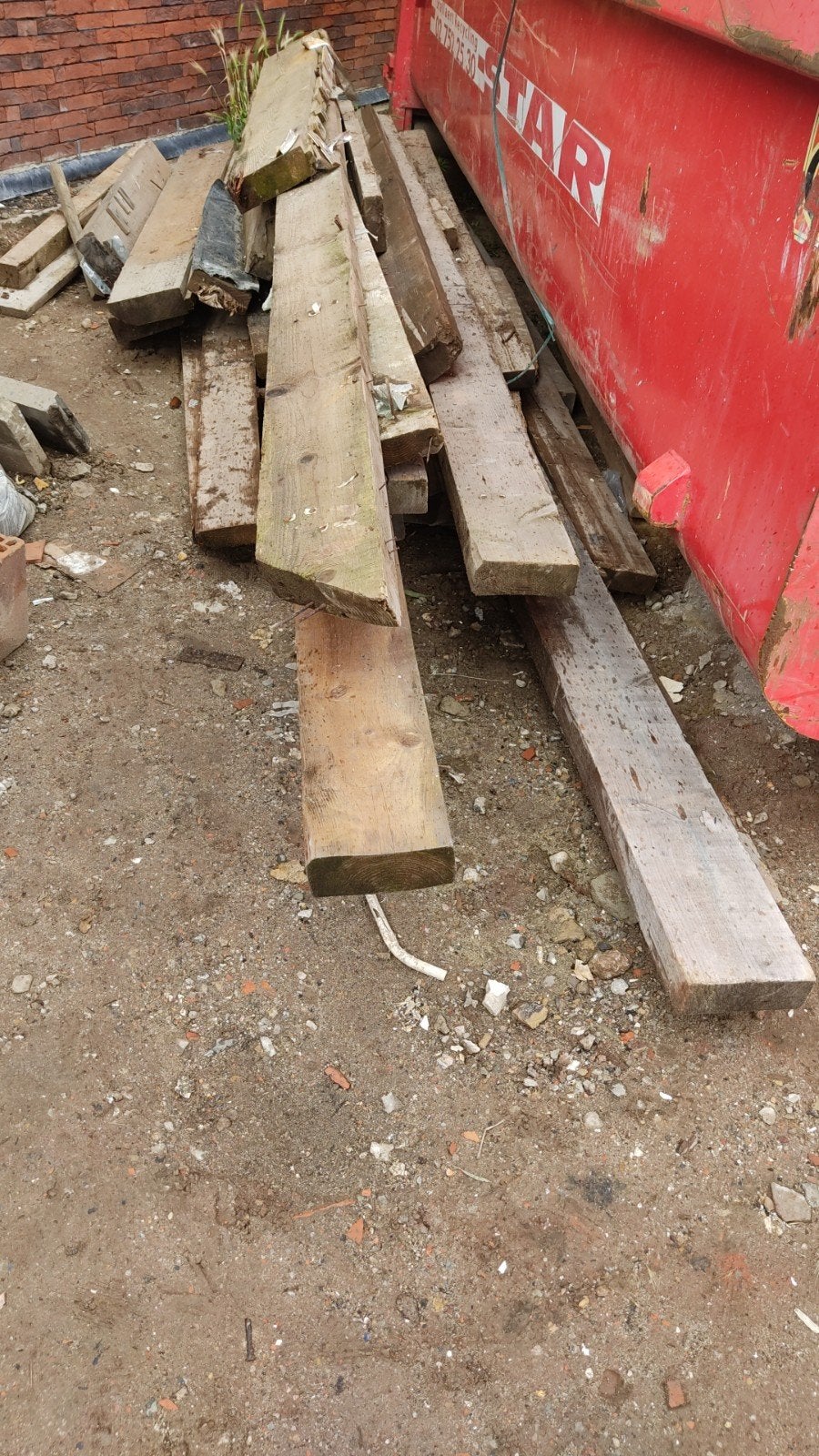 Oude houten dakbalken te koop, Doe-het-zelf en Bouw, Hout en Planken, Ophalen